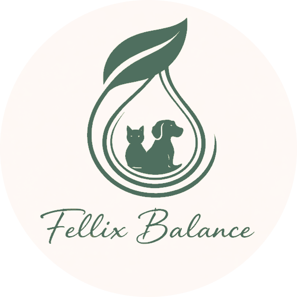 Fellix Balance – Leistungen und Preise Logo Fellix Balance mit Hund und Katze als Symbol für Tierheilpraxis, Tiersitting und Aromaberatung